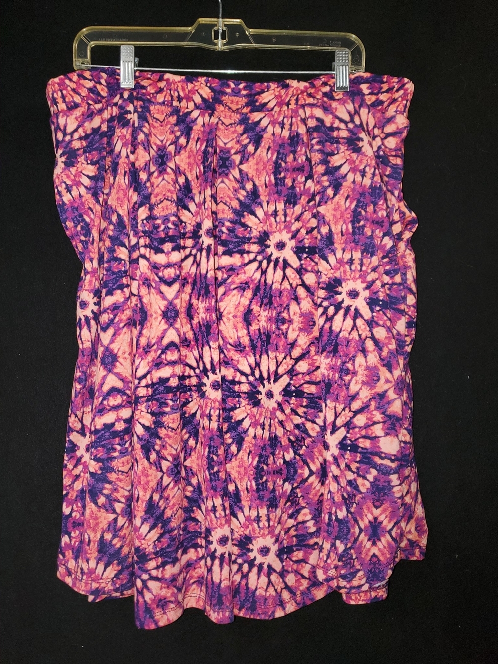 LuLaRoe Madison Skirt Pink Purple Tie Dye